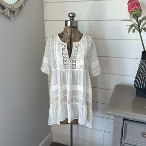 Anthropologie Maeve Crochet Baby Doll Blouse